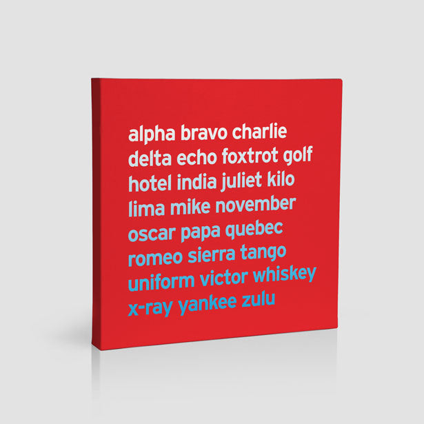 NATO Phonetic Alphabet - Canvas airportag.myshopify.com