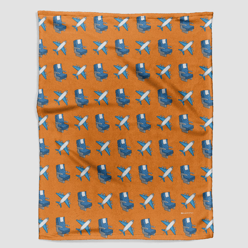 Plane and Seats Pattern - Blanket