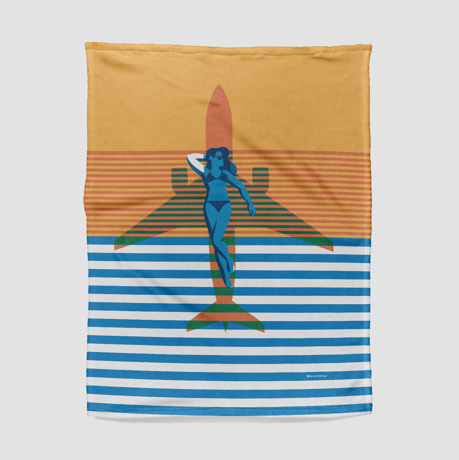 Plane Shadow Beach - Blanket
