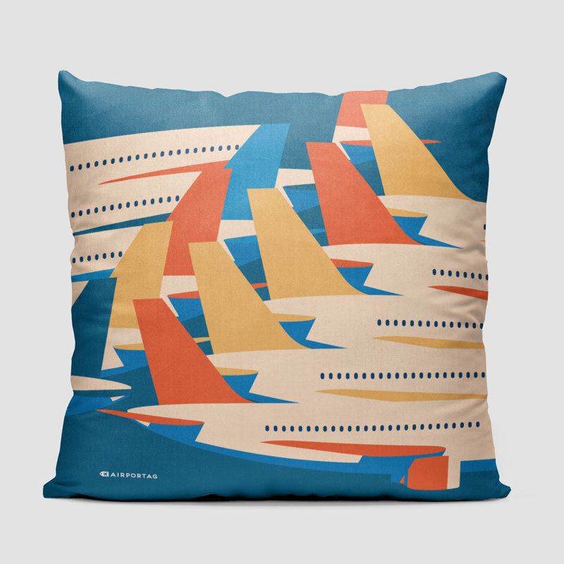 Plane Tail Color - Throw Pillow
