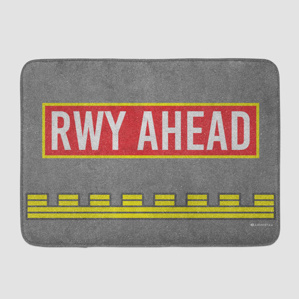 Runway Ahead - Bath Mat - Airportag