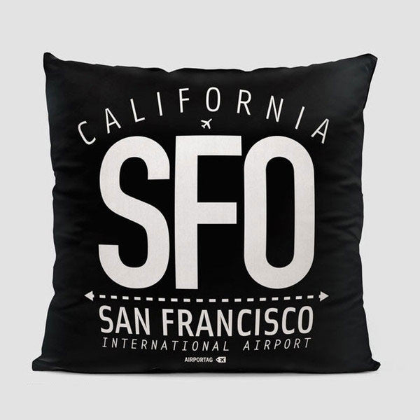 SFO Letters - Throw Pillow - Airportag
