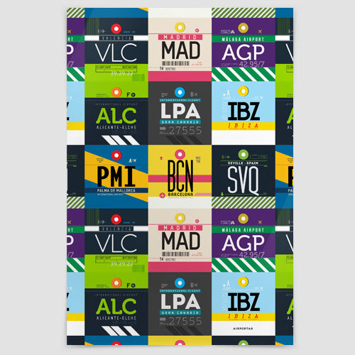 Spanish Airports - Poster - Airportag