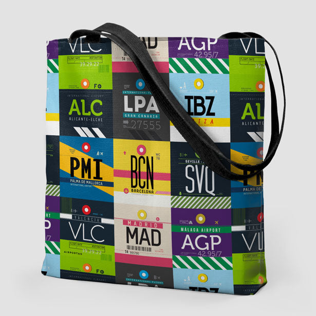 Spanish Airports - Tote Bag - Airportag