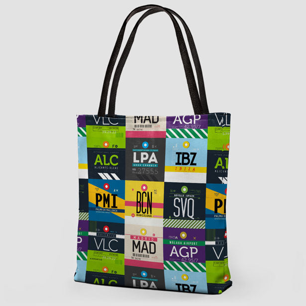 Spanish Airports - Tote Bag - Airportag