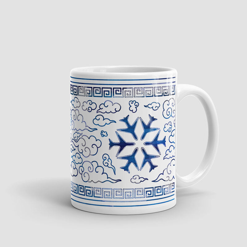 Star Planes Blue-and-White - Mug