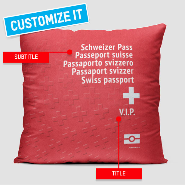 Switzerland - Passport Throw Pillow