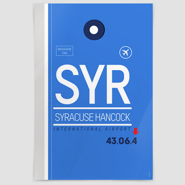 SYR - Poster airportag.myshopify.com