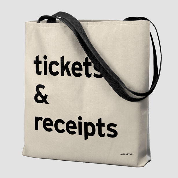 Tickets & Receipts - Tote Bag airportag.myshopify.com