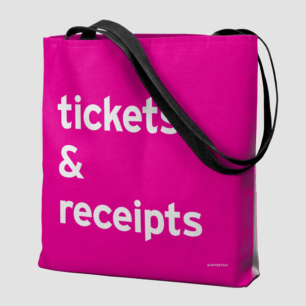 Tickets & Receipts - Tote Bag airportag.myshopify.com