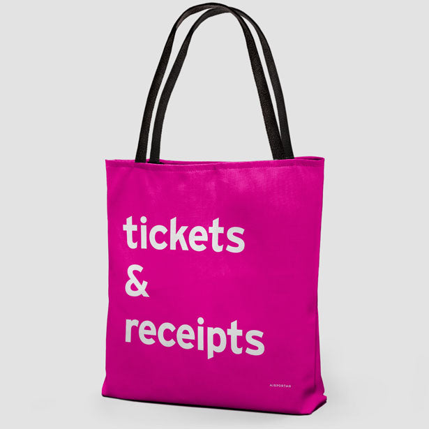 Tickets & Receipts - Tote Bag airportag.myshopify.com