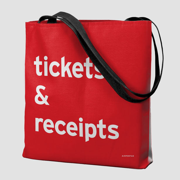 Tickets & Receipts - Tote Bag airportag.myshopify.com