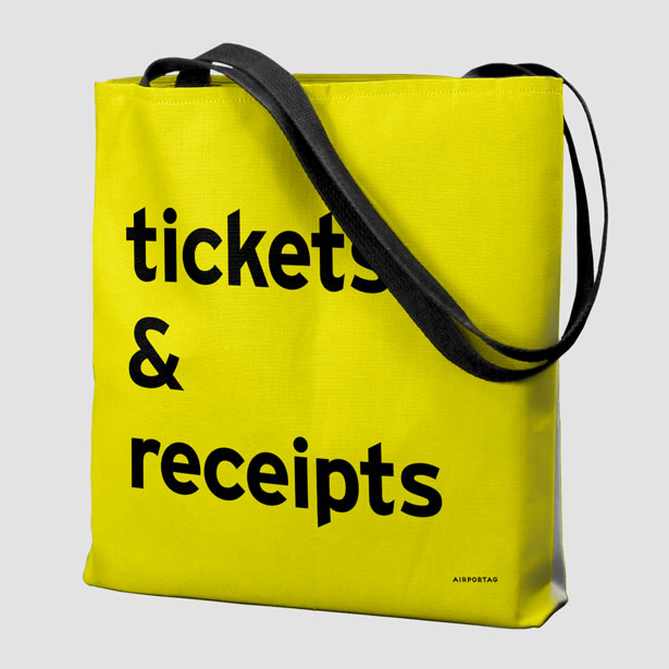 Tickets & Receipts - Tote Bag airportag.myshopify.com
