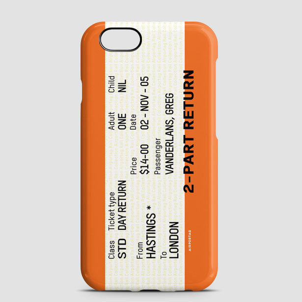 Train Ticket - UK - Phone Case - Airportag