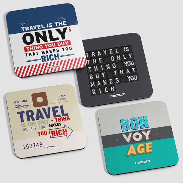 TRAVEL IS - Coaster Set - Airportag