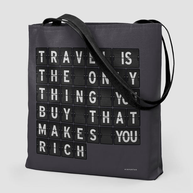 Travel is - Flight Board - Tote Bag - Airportag