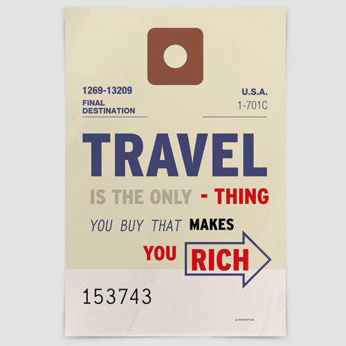 Travel is - Old Tag - Poster - Airportag