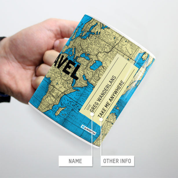 Travel - World Map - Mug - Airportag
