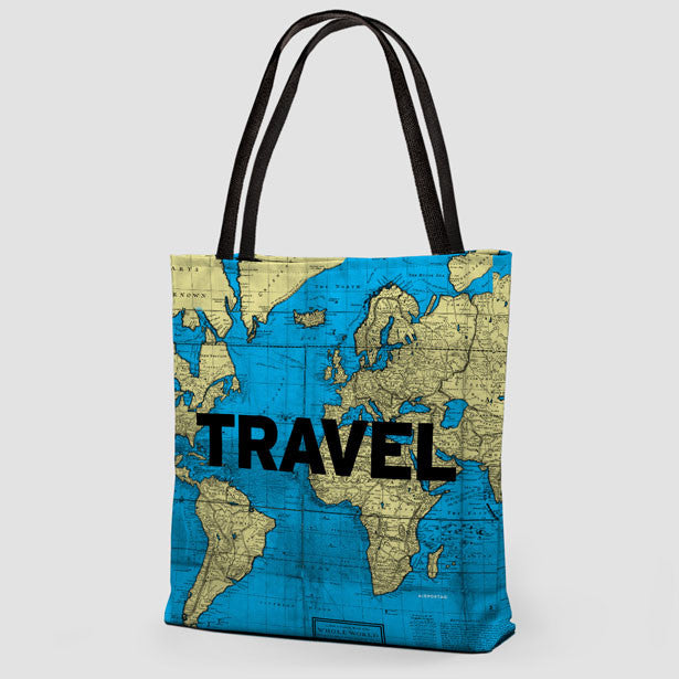 Travel - World Map - Tote Bag - Airportag