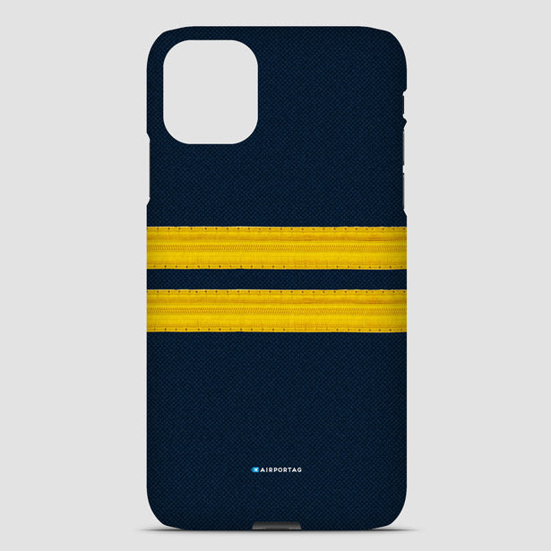 Navy Pilot Stripes Gold - iPhone Case airportag.myshopify.com