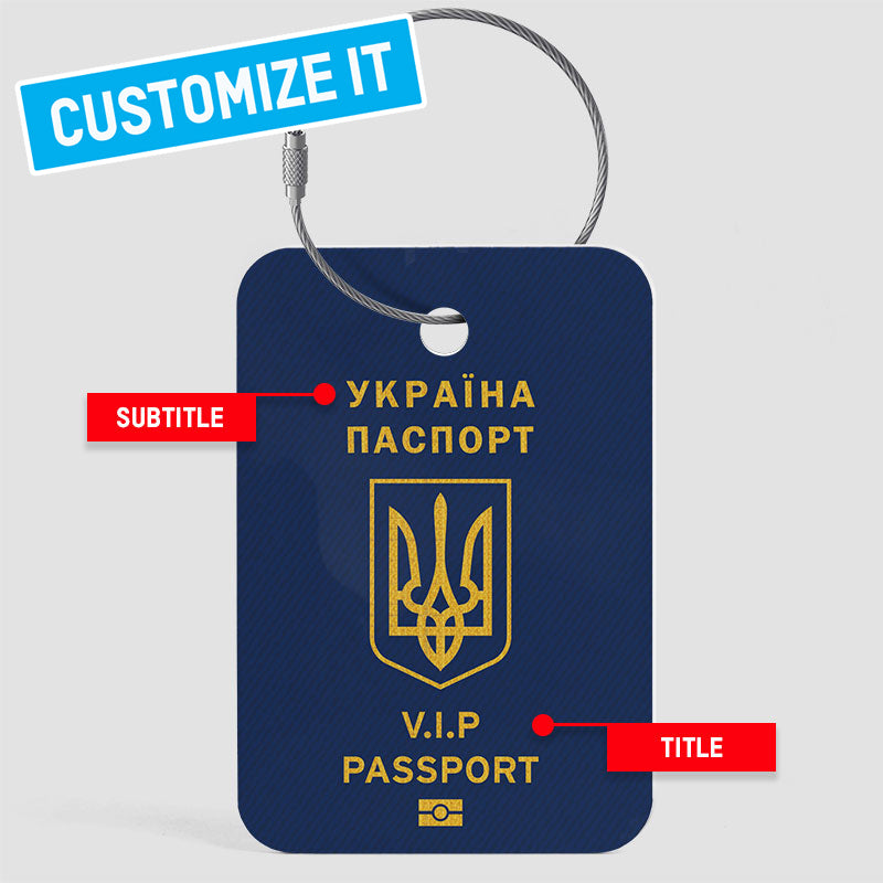 Ukraine Passport - Luggage Tag