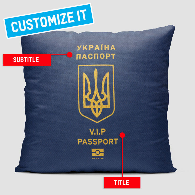 Ukraine Passport - Throw Pillow