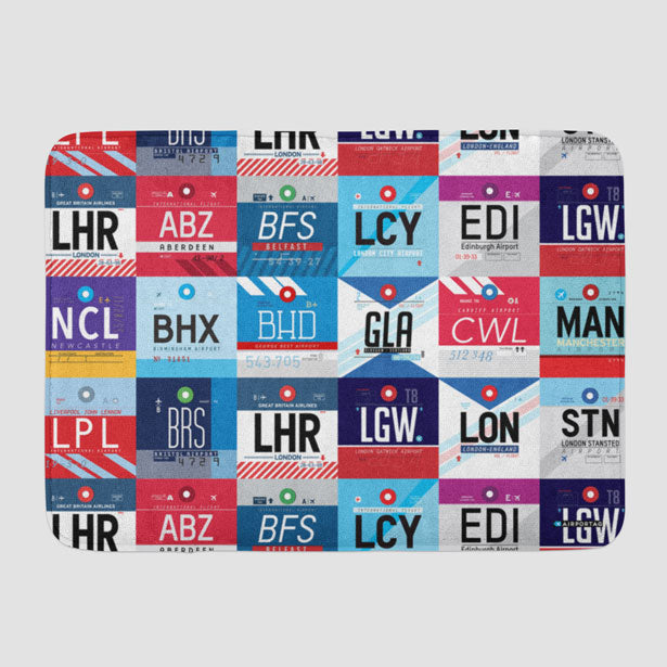 UK Airports - Bath Mat - Airportag