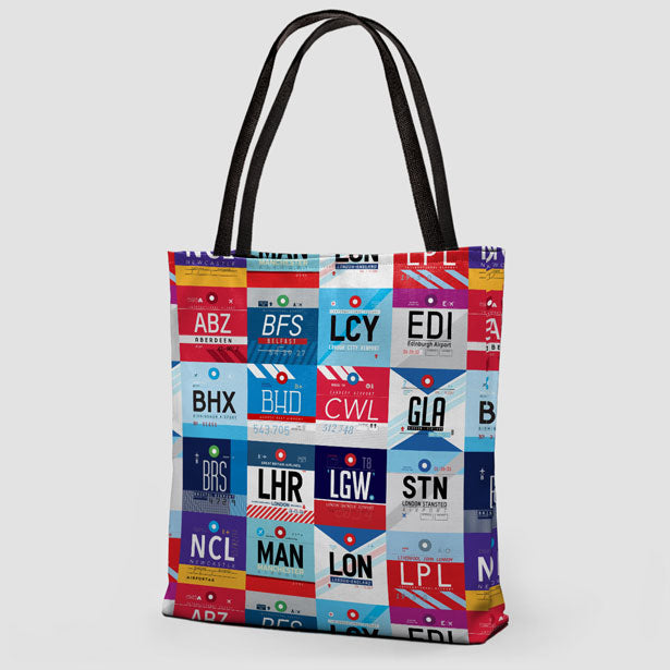UK Airports - Tote Bag - Airportag