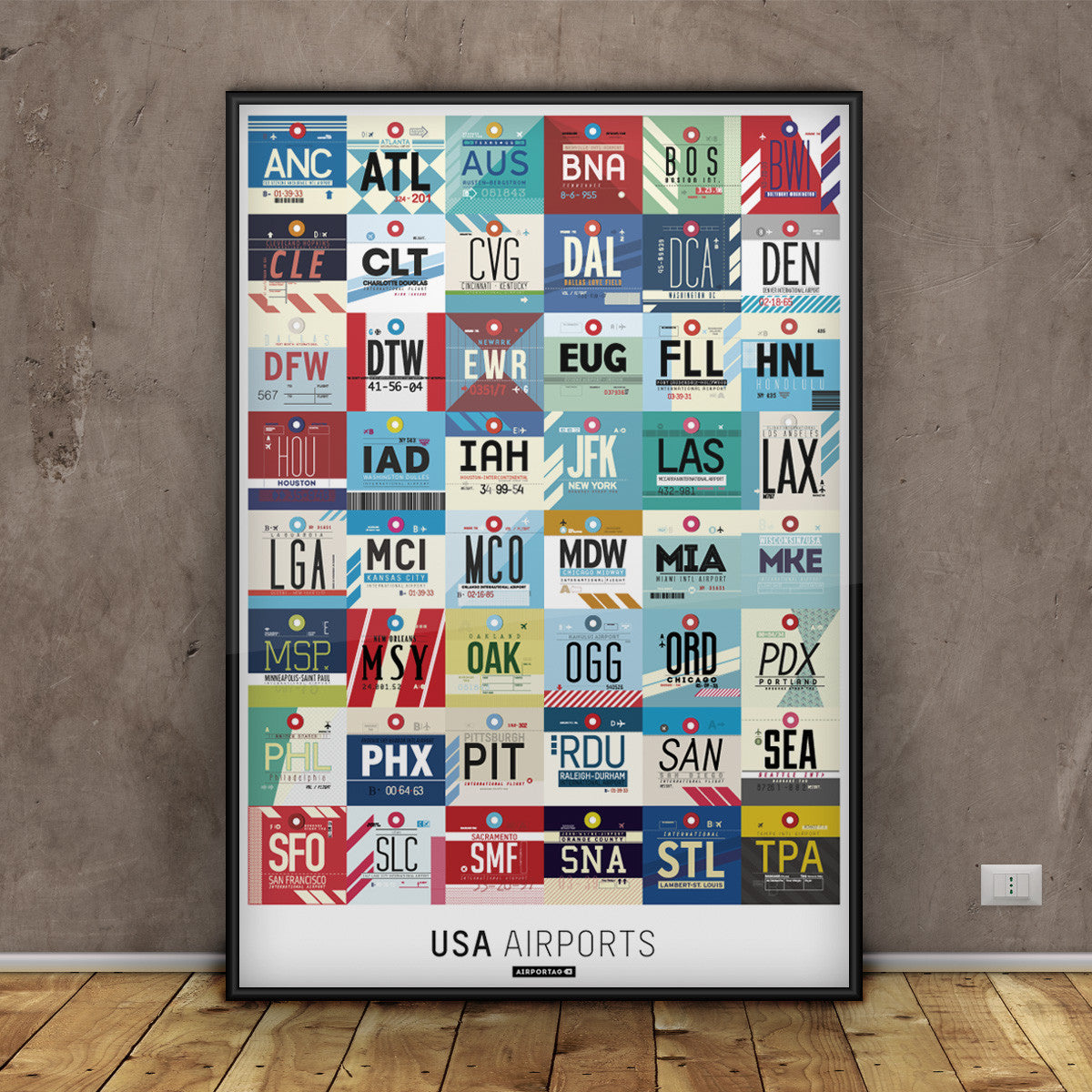 USA Airports - Poster - Airportag