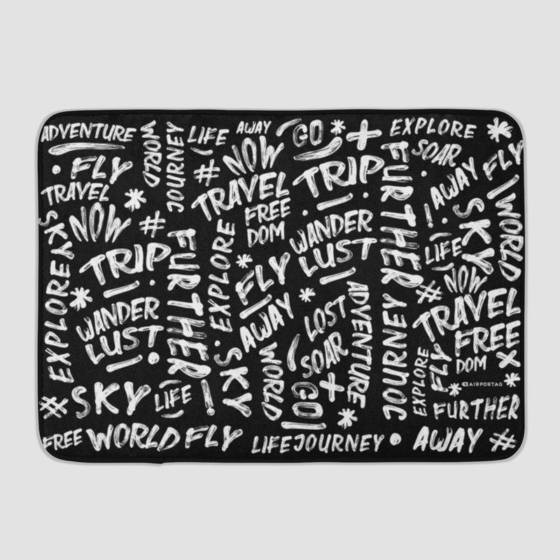 Mots Wanderlust - Tapis de bain