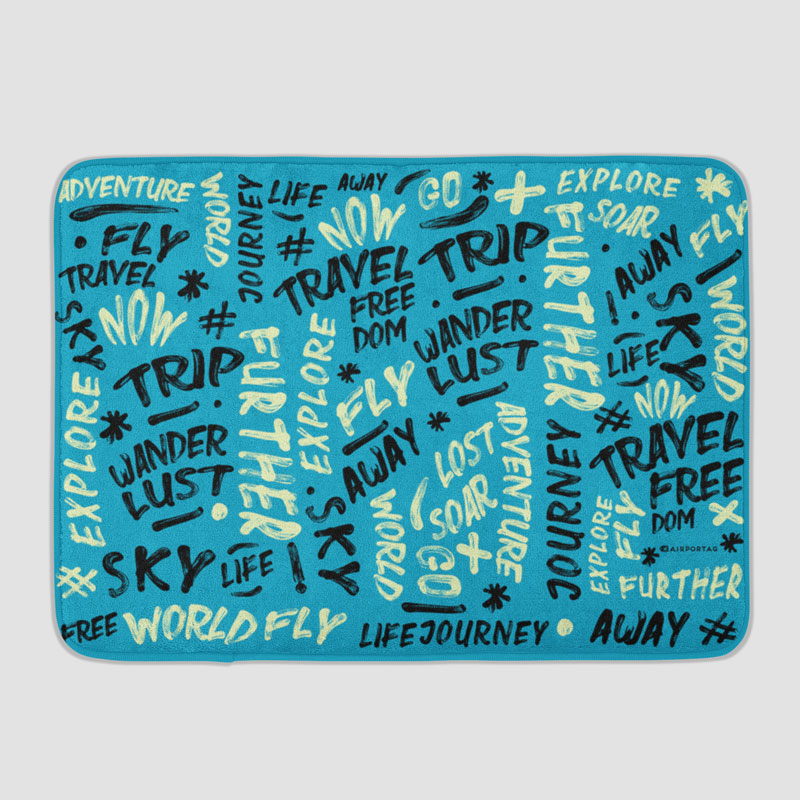 Mots Wanderlust - Tapis de bain