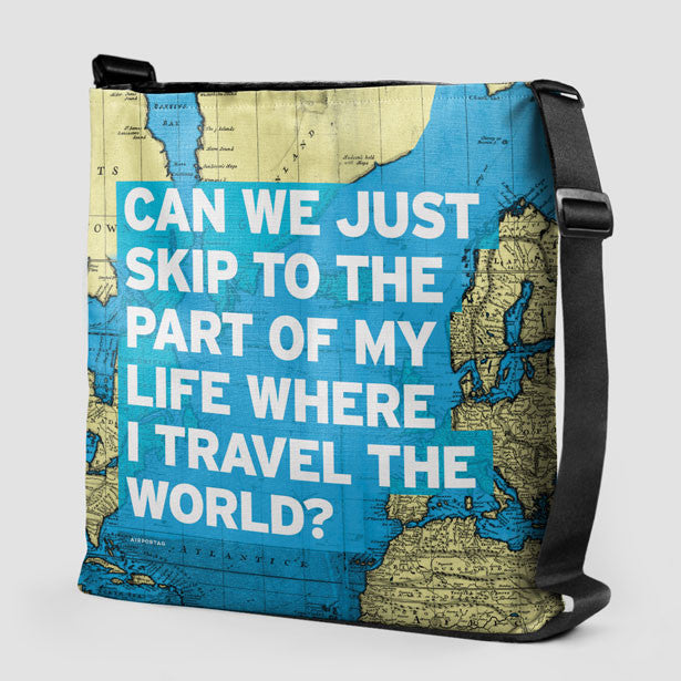 Can We Just - World Map - Tote Bag - Airportag