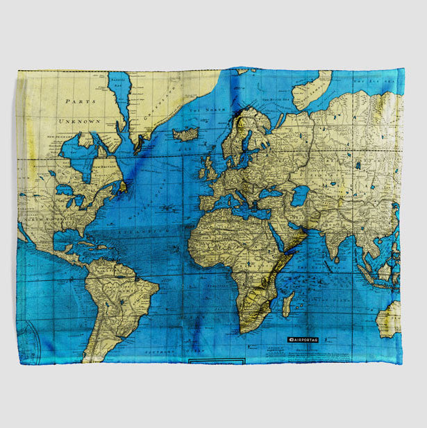 World Map - Blanket - Airportag