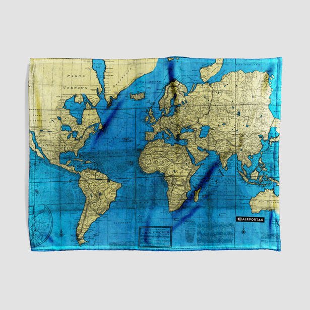 World Map - Blanket - Airportag