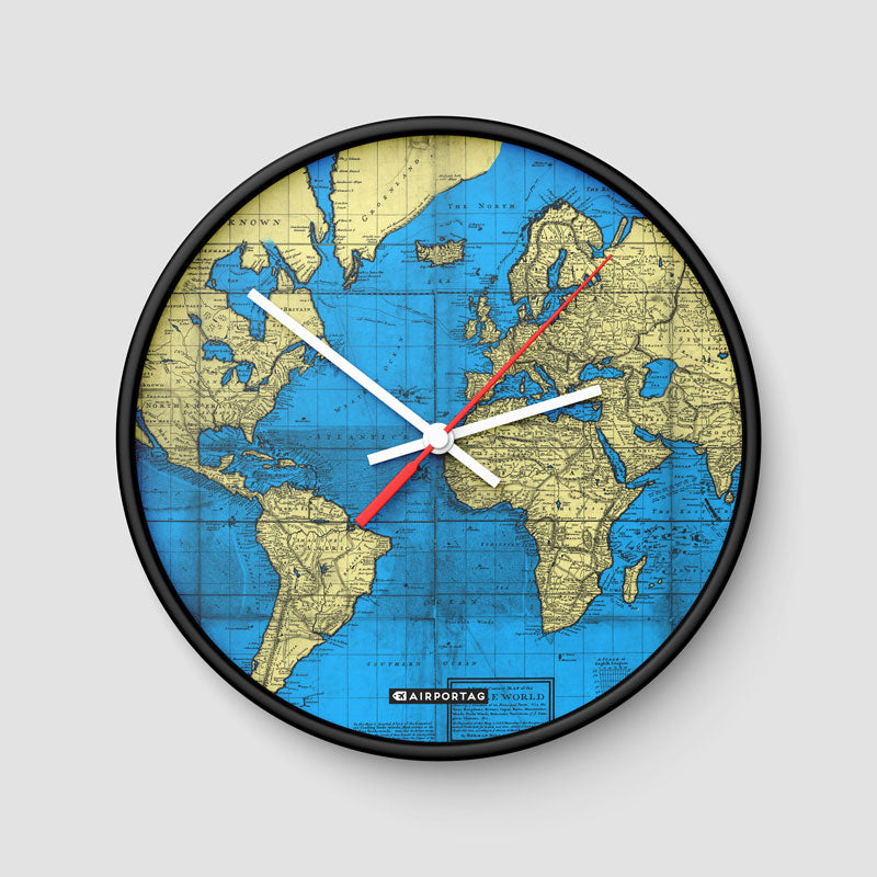 World Map - Wall Clock