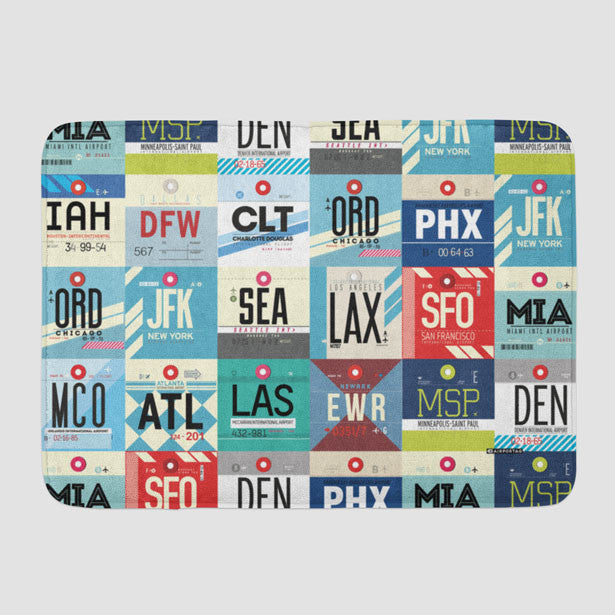 XXL Airports USA - Bath Mat - Airportag