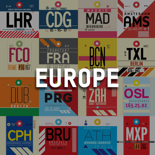 European Airport Codes Pattern