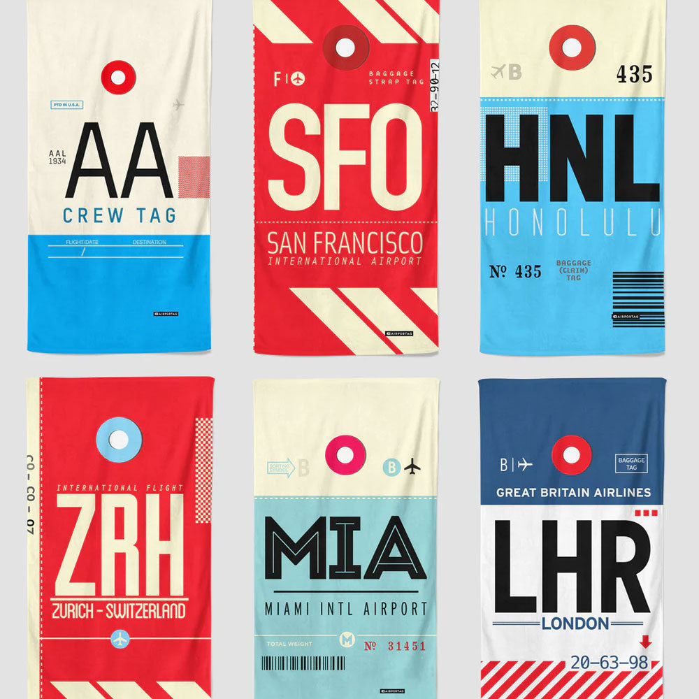 IATA Code Beach Towels