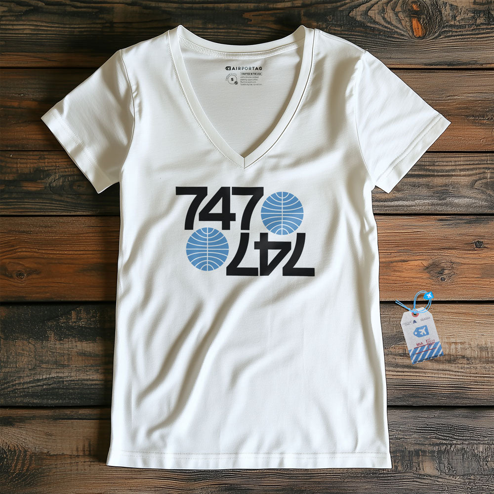 Pan Am 747 - Women's V-Neck T-Shirt