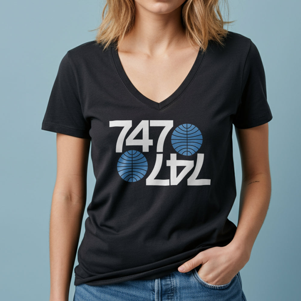 Pan Am 747 - Women's V-Neck T-Shirt