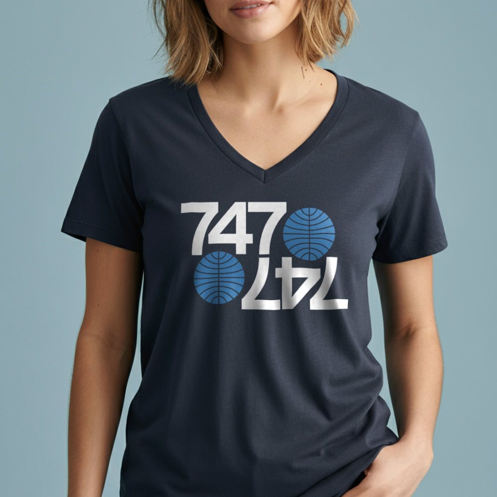 Pan Am 747 - Women's V-Neck T-Shirt