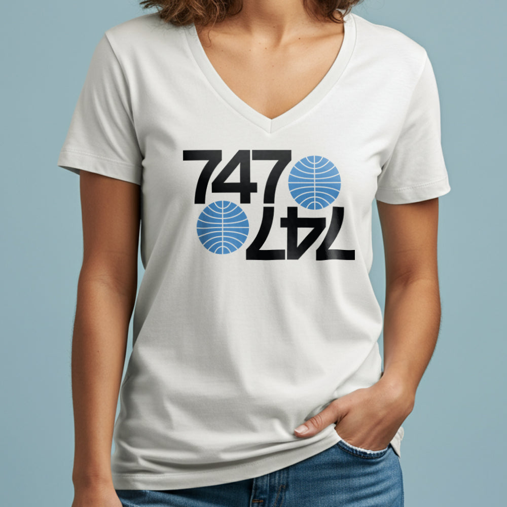 Pan Am 747 - Women's V-Neck T-Shirt