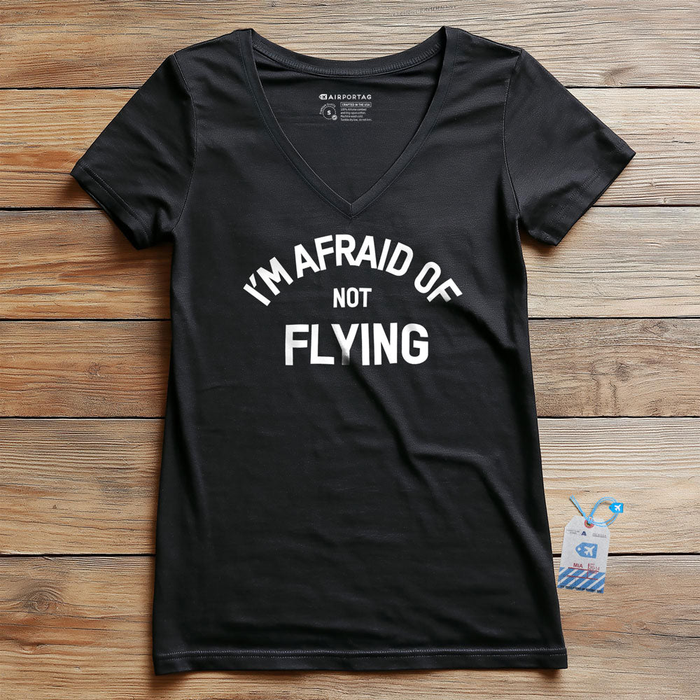 Afraid Flying - Women's V-Neck T-Shirt