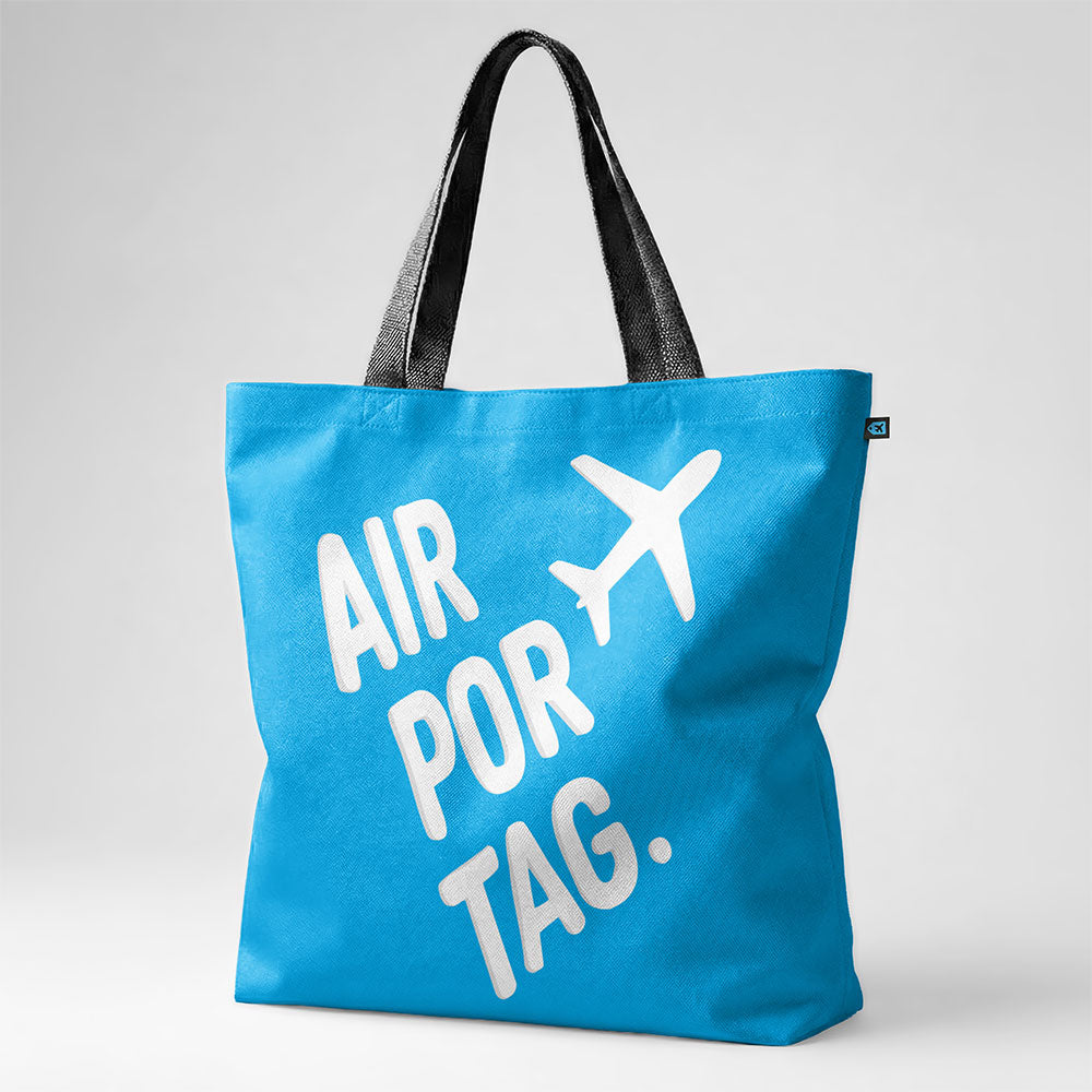 Airportag Plane Handmade Lettering - Tote Bag