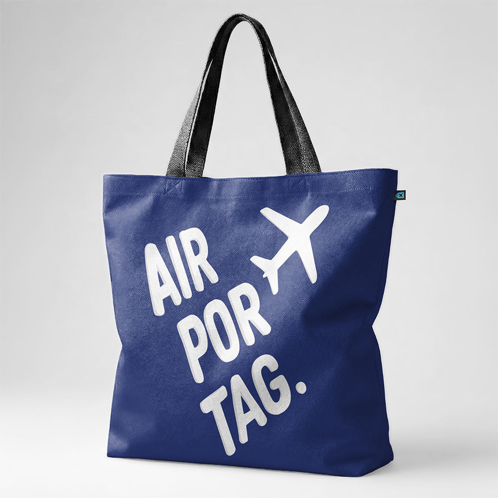 Airportag Plane Handmade Lettering - Tote Bag