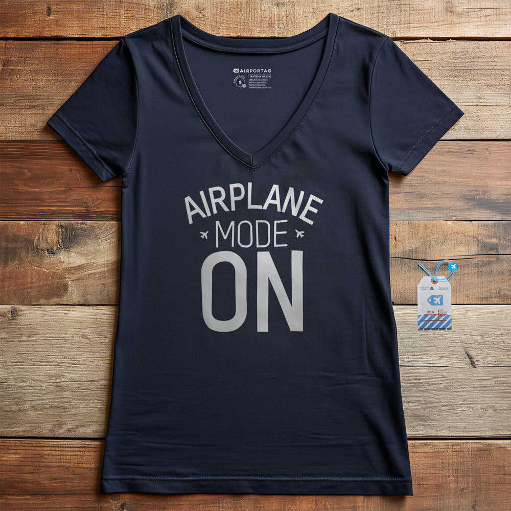 Airplane Mode - Women's V-Neck T-Shirt