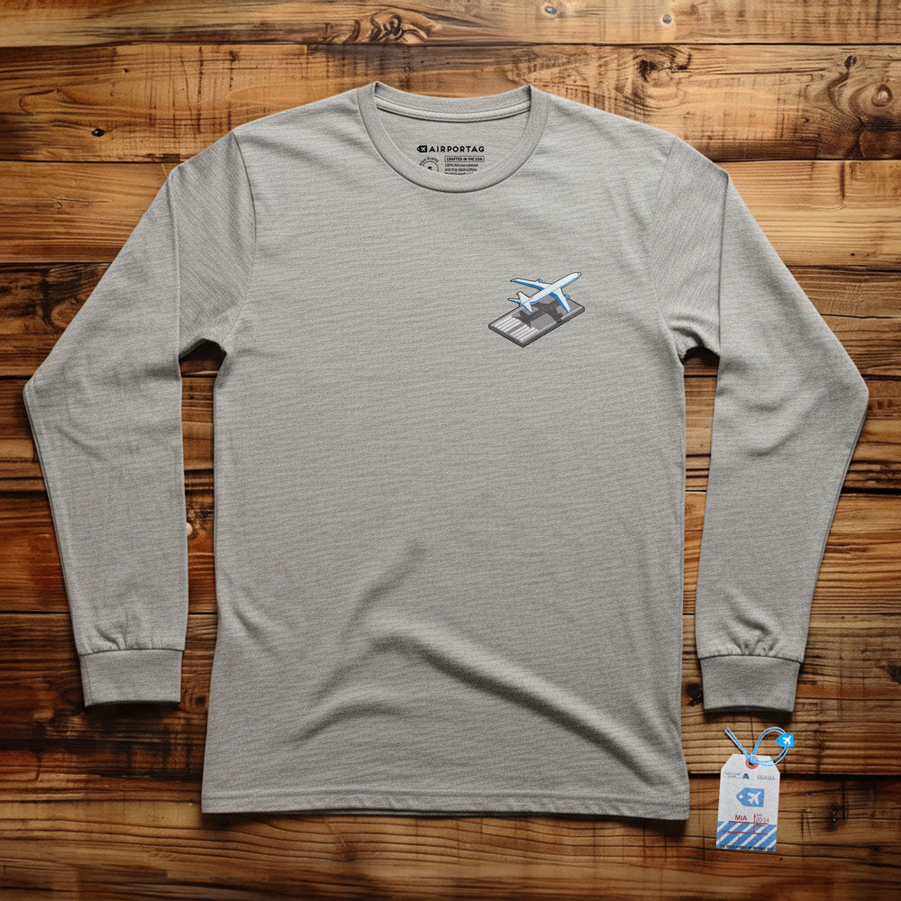 Airplane Runway Tiny - Long Sleeve T-Shirt