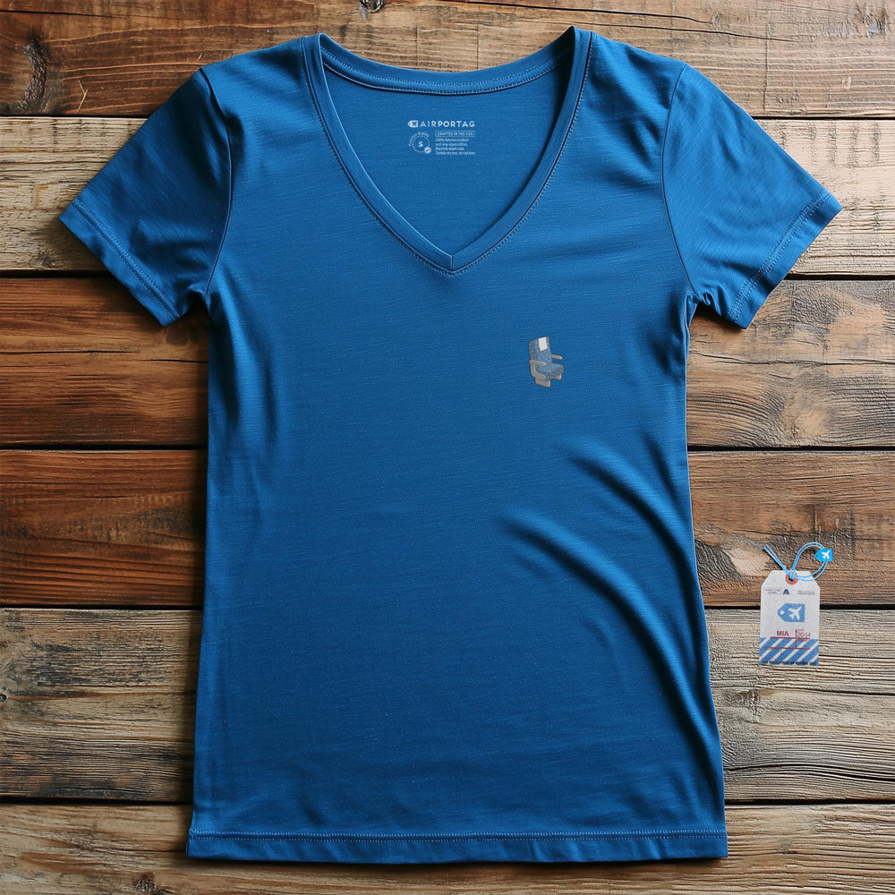 Airplane Seat Tiny - Women's V-Neck T-Shirt