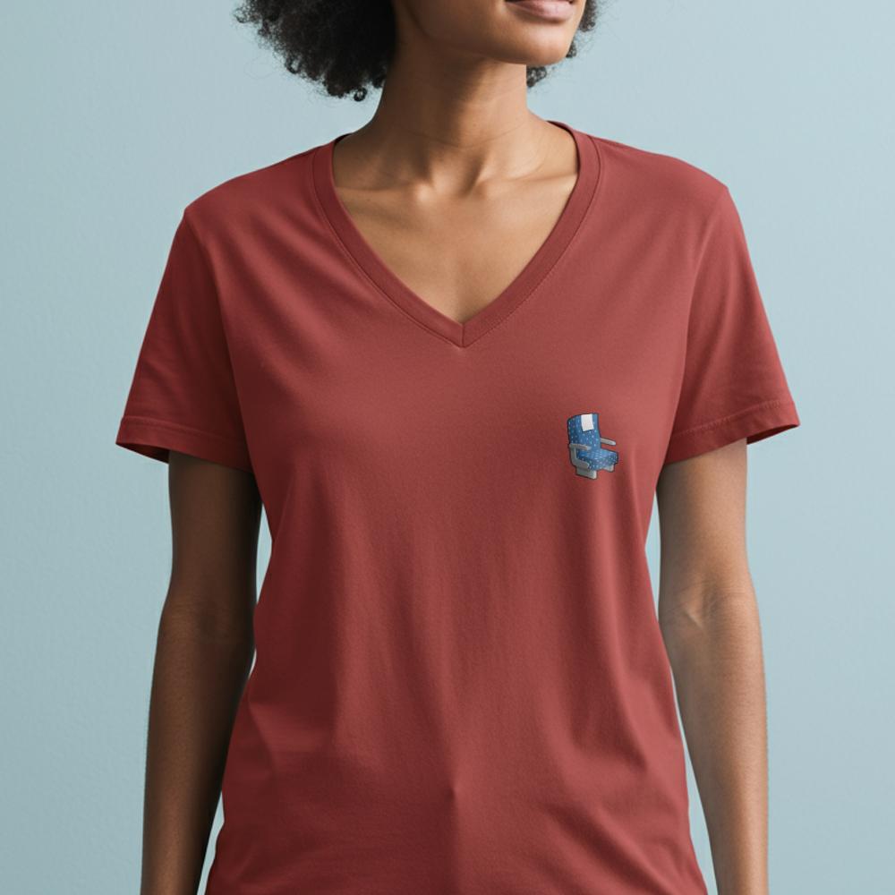 Airplane Seat Tiny - Women's V-Neck T-Shirt