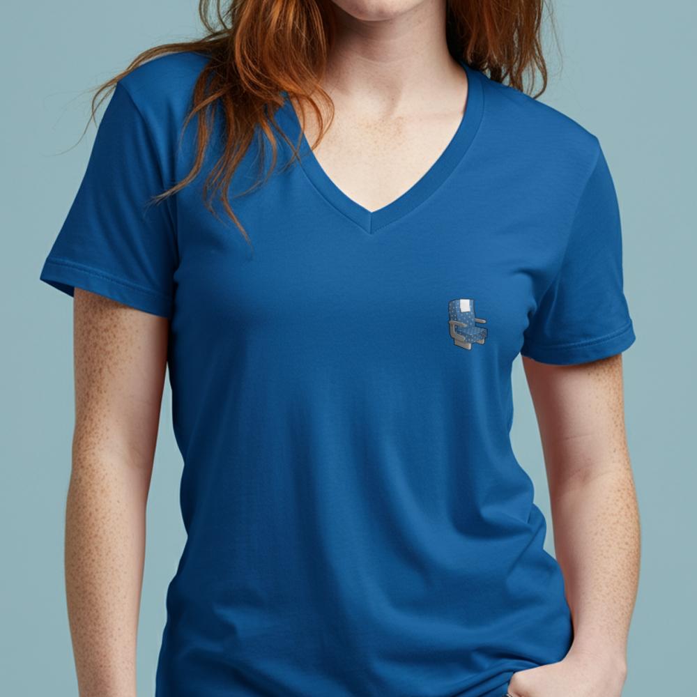 Airplane Seat Tiny - Women's V-Neck T-Shirt